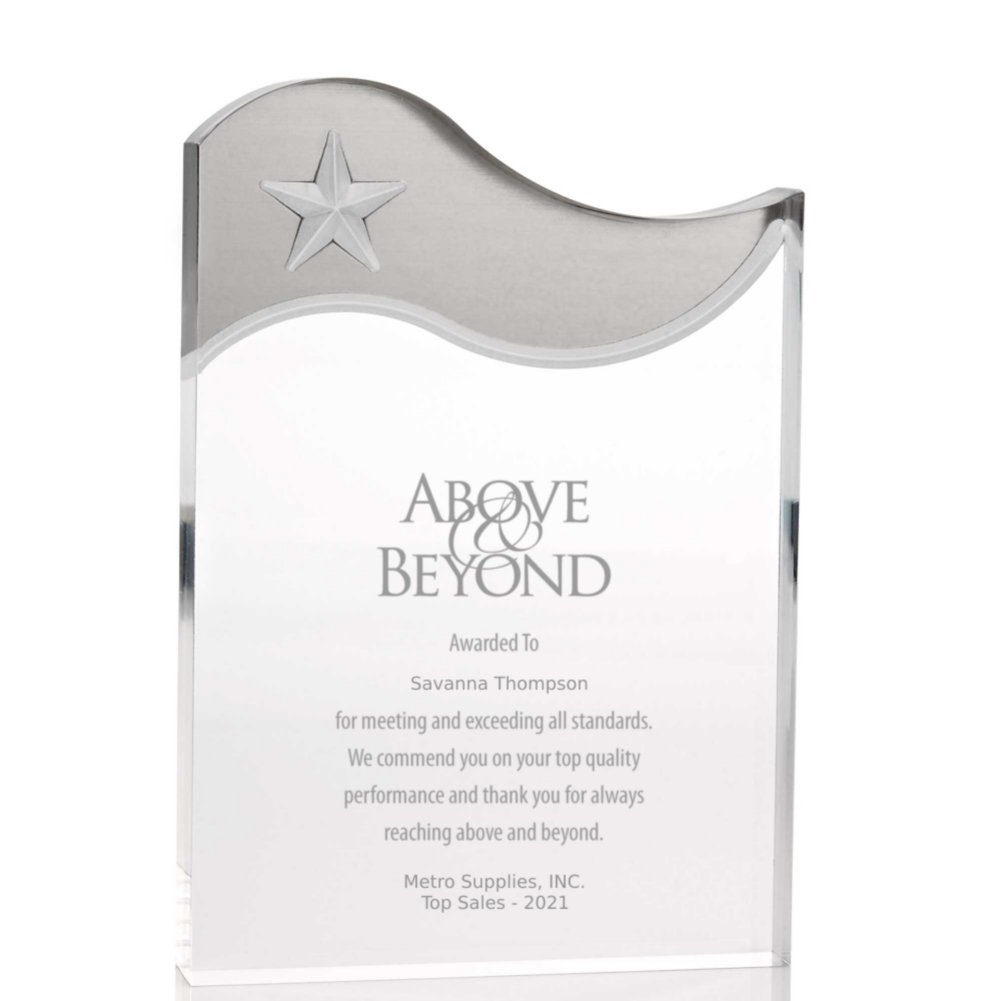 View larger image of Metallic Accent Acrylic Award - Silver Star